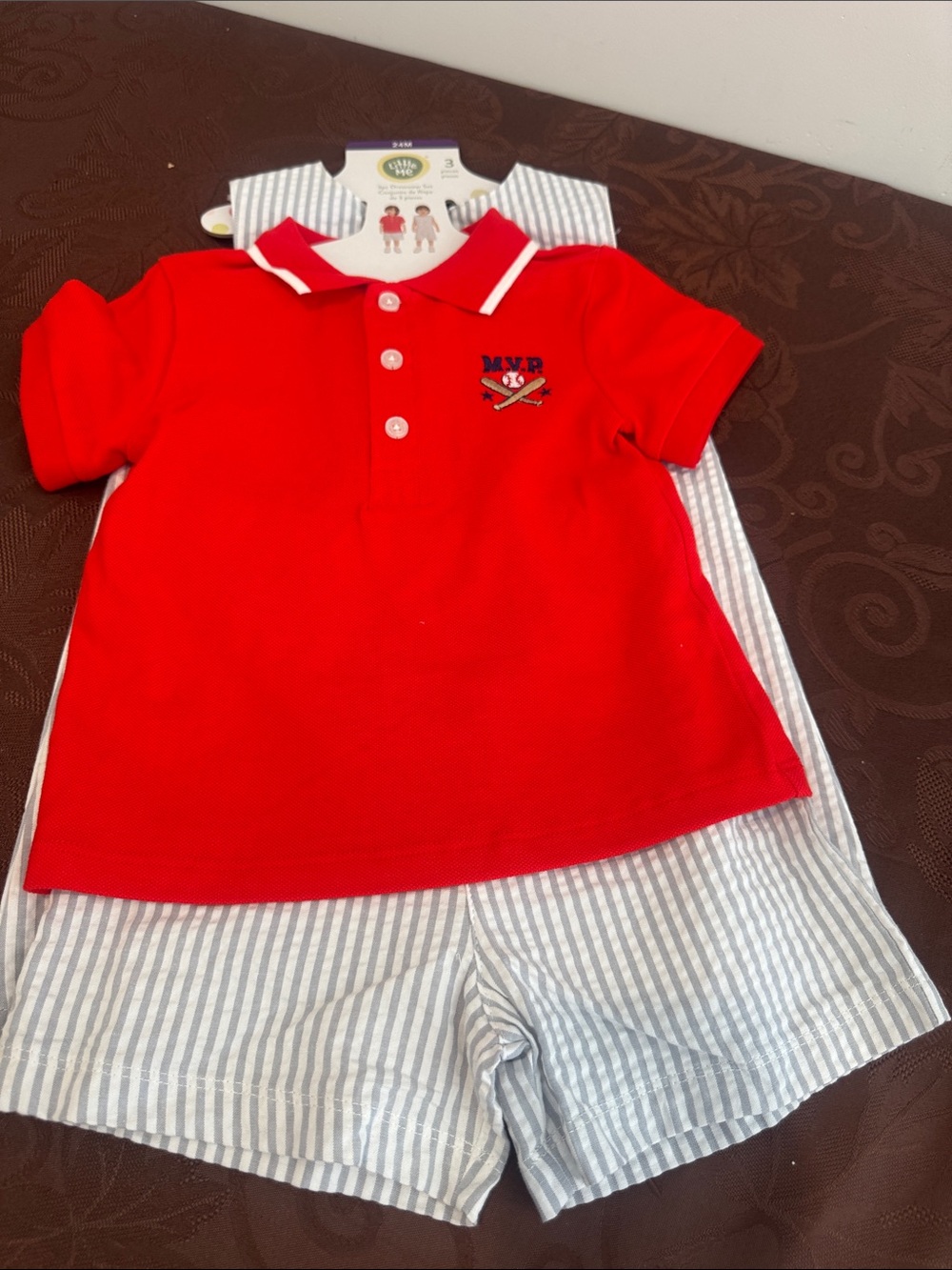 ⚾️Little Me 3 Piece/2 Oitfits. Baseball Theme. Size 24 months.